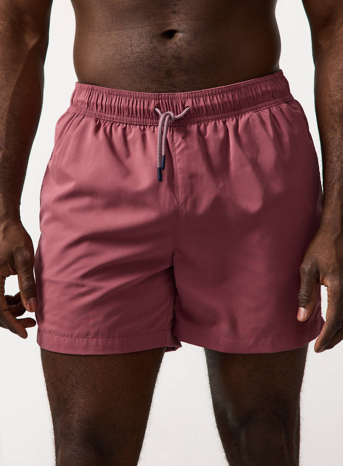 Dark Red Swim Shorts S - Image 1